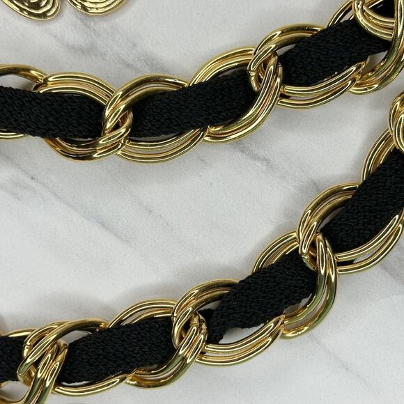 St. John Chunky Gold Tone Chain Belt XS/Small (XS/S) ✨ main image 11